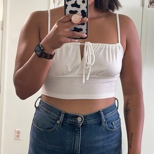 White crop top
